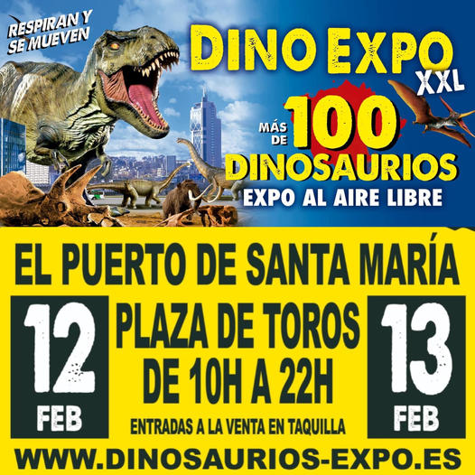 DINO EXPO XXL EN EL PUERTO DE SANTA MARÍA - Exposiciones | Agenda de Guía  de Cádiz